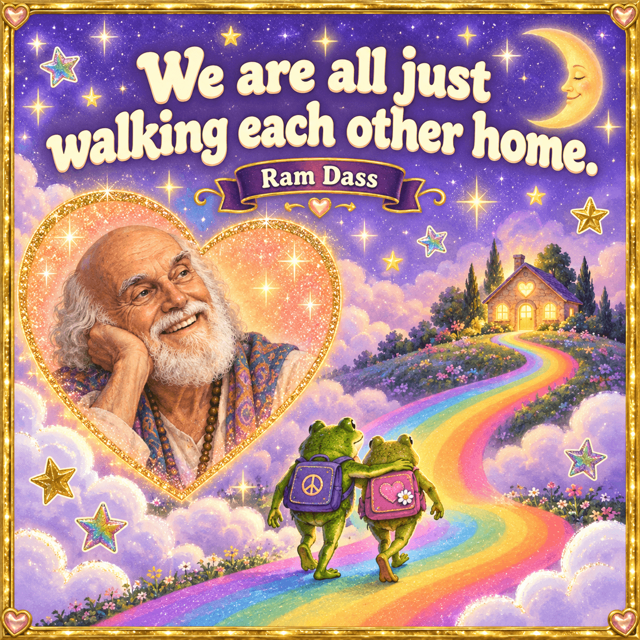 Quote by Ram Dass: We are all just walking each other home.